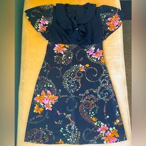 Vintage 70s A-like floral dress